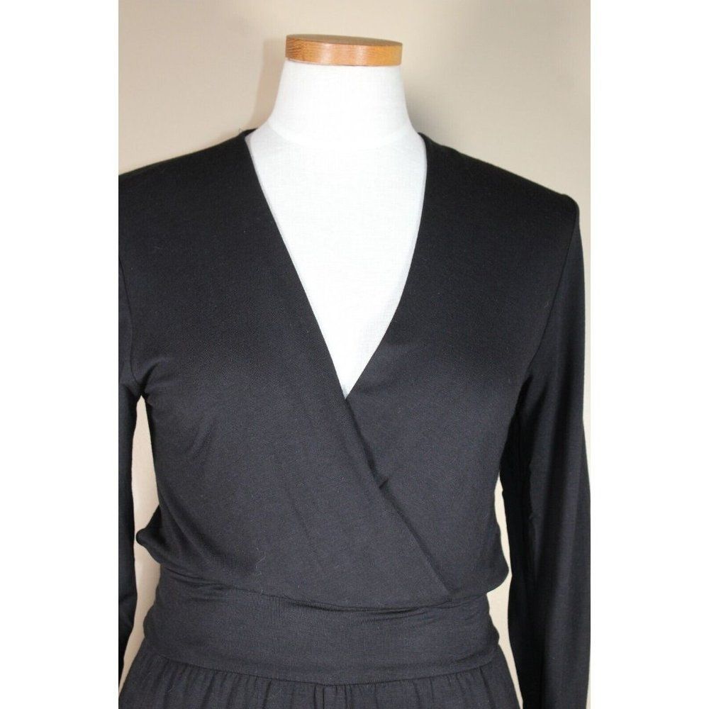Bebe Black Short Romper Stretch Jumpsuit Medium Criss-Cross Belted - Picture 2 of 8